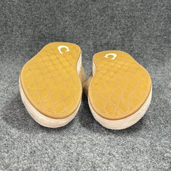 OluKai Hamani Hulu Mule slippers Men\'s Size 10 Oatmeal Wool Slip On House Shoes main image 2